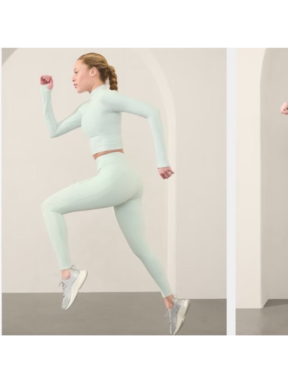 ATHLETA Rainier High Rise Tight Leggings Large Glacier Blue
